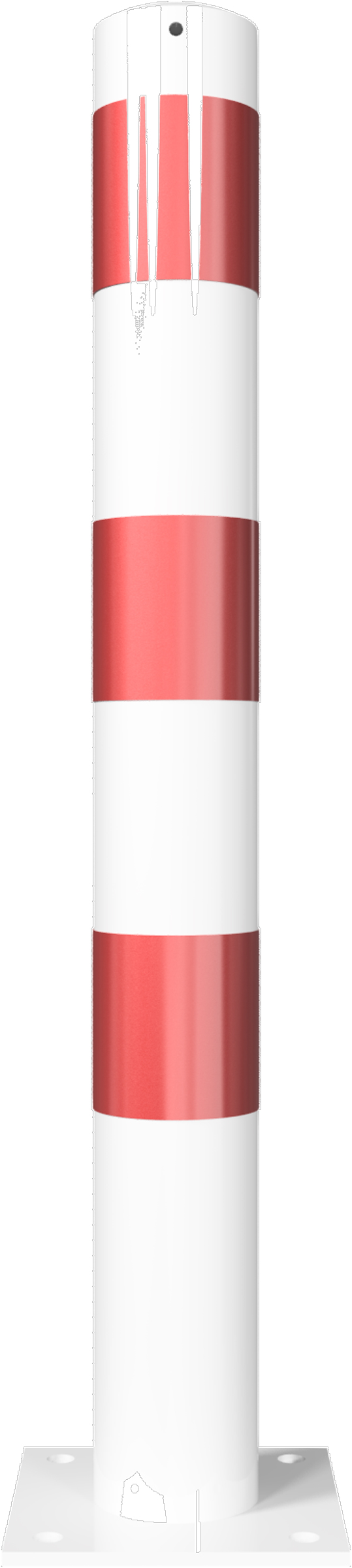 Schake Absperrpfosten OD Ø 102 mm weiß | rot