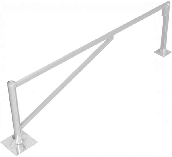 Schake Drehschranke mit 2 Auflagestützen - Schrankenbaum 60 x 40 mm ODP verzinkt - 3000 mm