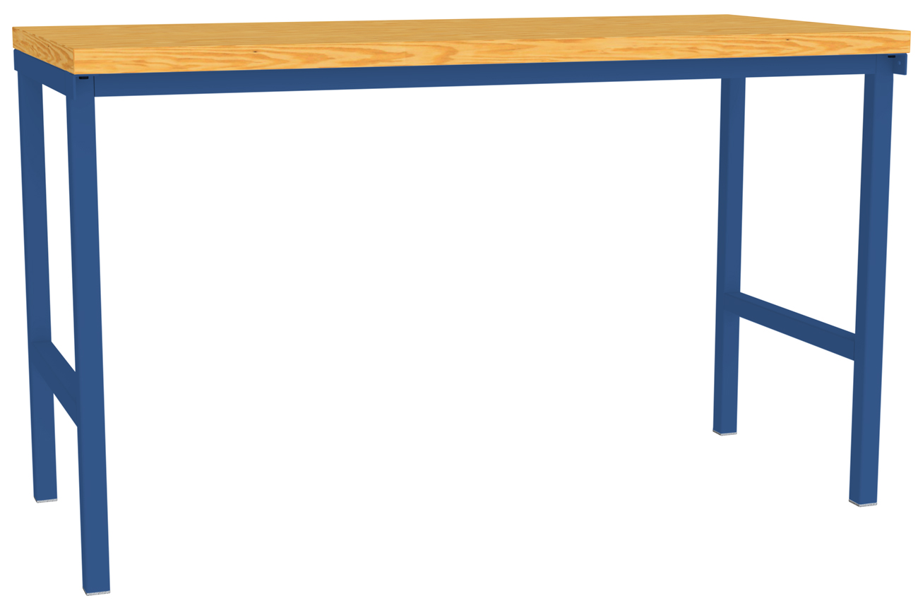 Pavoy Werktisch Modell 580 - 1500 x 700 x 900 mm | offen - RAL 5010 Werkbank Stahl mit Multiplexplatte 40 mm | Traglast 1250 kg - Gestell enzianblau (PA-58580-150-000-510) Bild-01