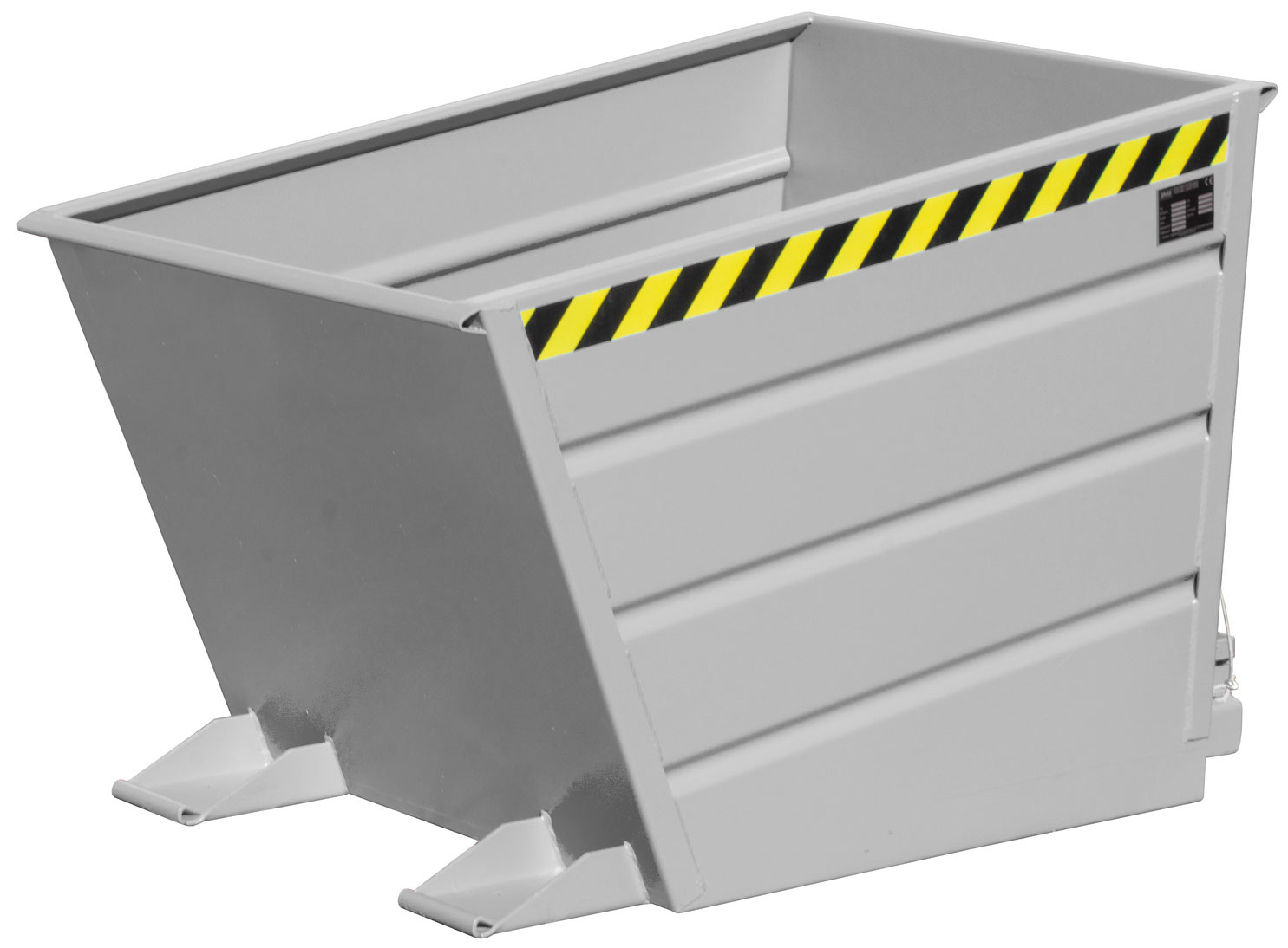 Bauer Kippbehälter VD-650 - RAL 7005 Kippmulde 650 Liter für Stapler - Schuttmulde mausgrau pulverbeschichtet (BA-4535-11-0000-5) Bild-01