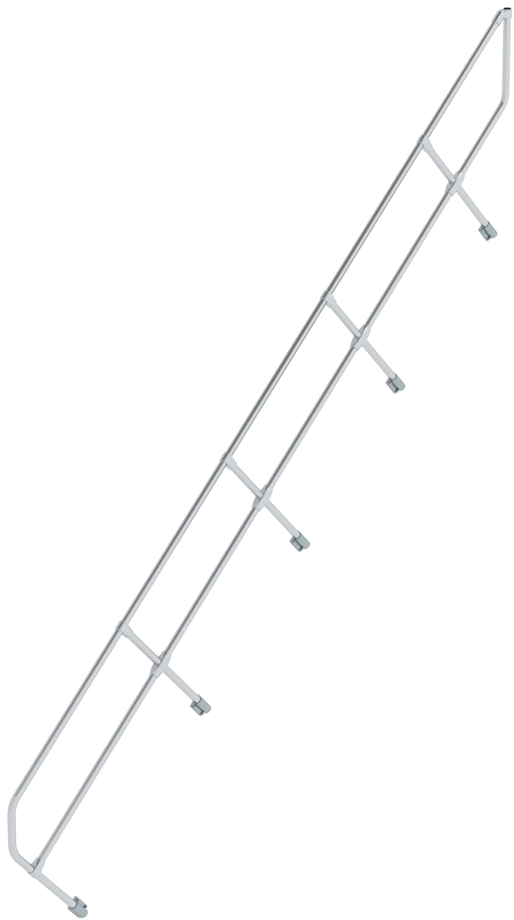 Günzburger Treppengeländer 45° 16 Stufen Einseitiger Handlauf für Alutreppe 45° (GB-600316) Bild-01
