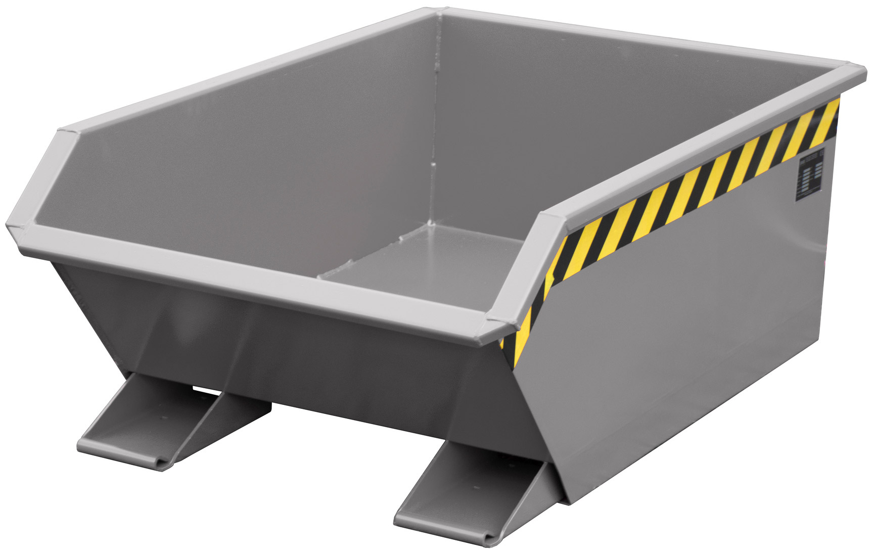 Bauer Muldenkipper MGU-270 - RAL 7005 Kippmulde 270 Liter für Stapler - Bauhöhe 350 mm - Schuttmulde mausgrau pulverbeschichtet (BA-4409-35-0000-5) Bild-01