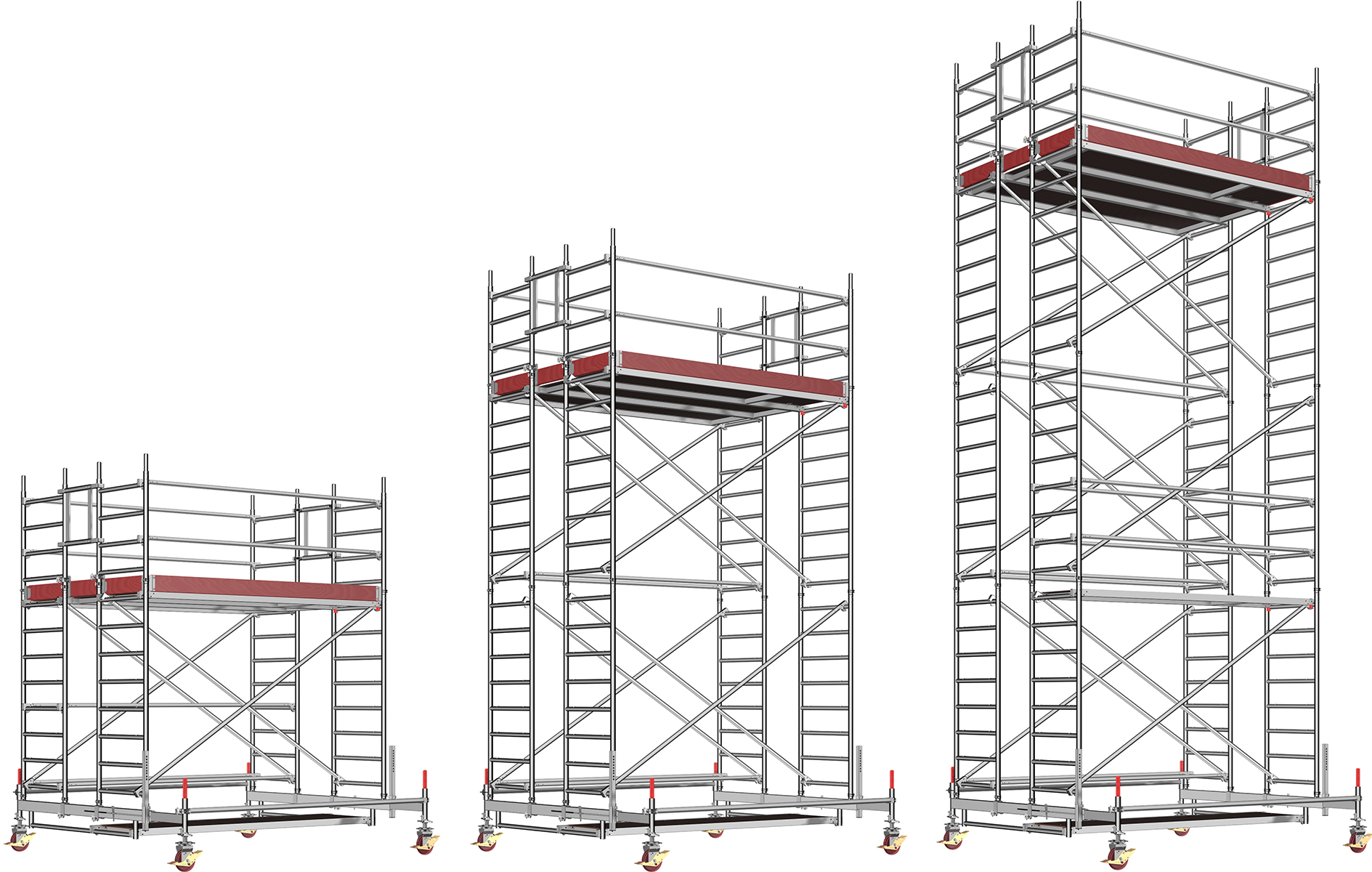 Layher Uni Standard Alu-Fahrgerüst Doppelaufbau