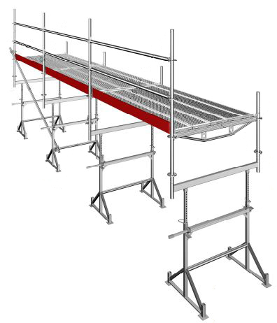 Layher Bockgerüst Maurergerüst hawego Set - Feldlänge 2,57 m Kurbelbock mit Layher Allround Gerüstaufsatz - verschiedenen Ausführungen (LB-C-7001.0257-H) Bild-01