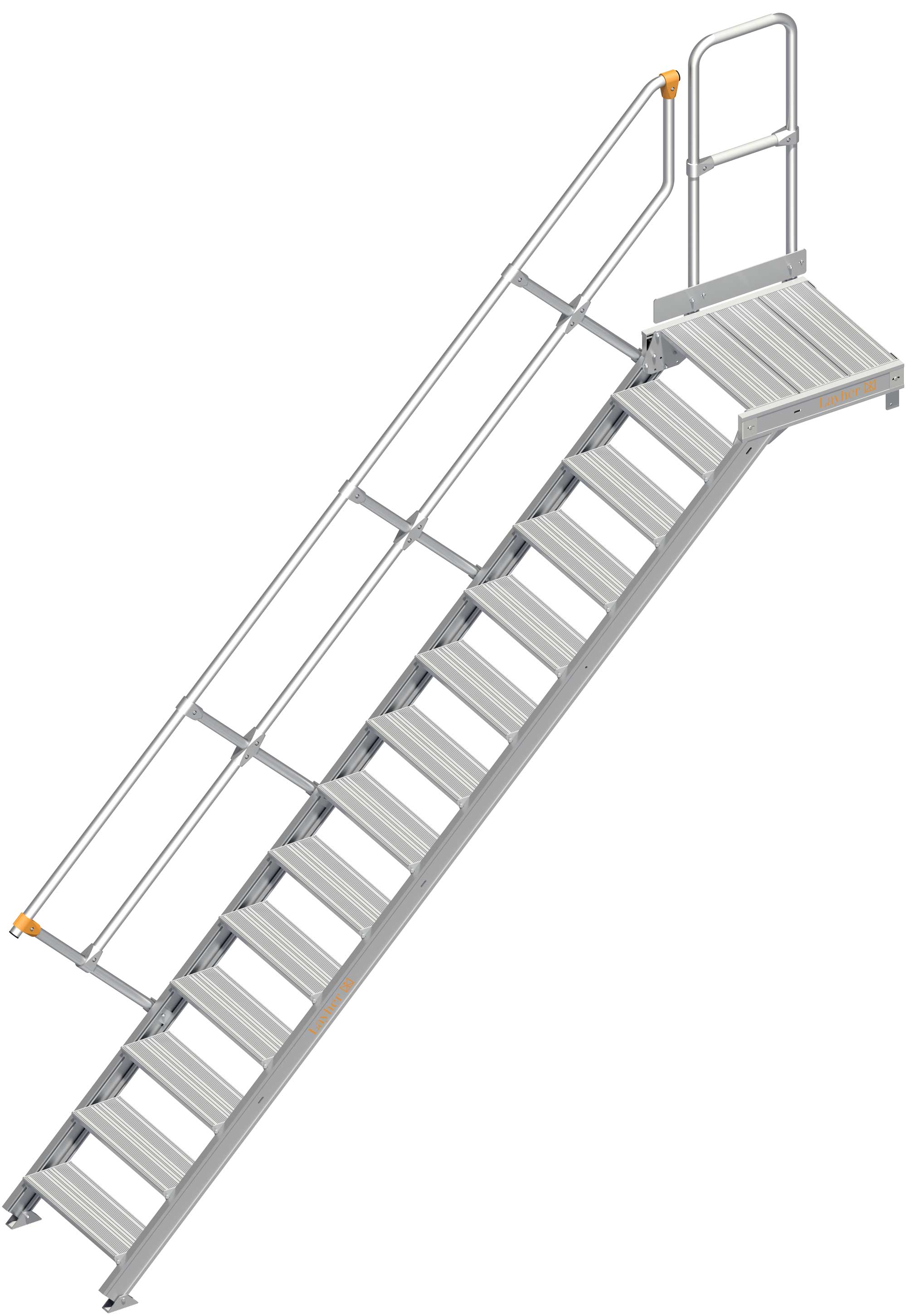 Layher Plattformtreppe 45° SG 14 Stufen - 600 mm breit