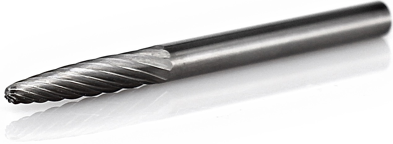 procut Hartmetallfrässtift Rundbogenform RBF F30312-2 Schaft-∅ 3 mm - Kopf-∅ 3 mm - Standardverzahnung (PC-F30312-2) Bild-01