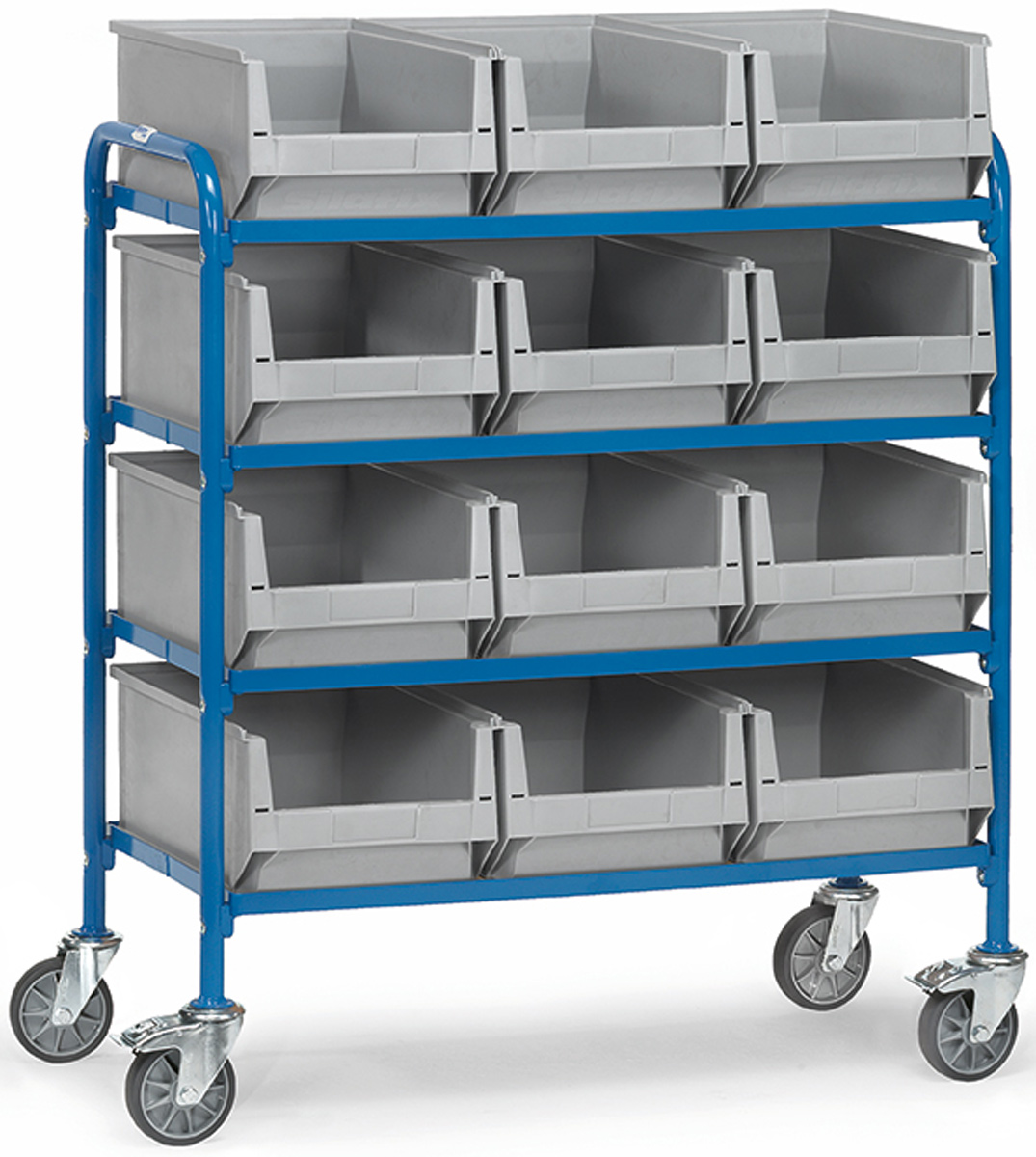 Fetra Beistellwagen mit zwölf Kästen 940 x 470 mm