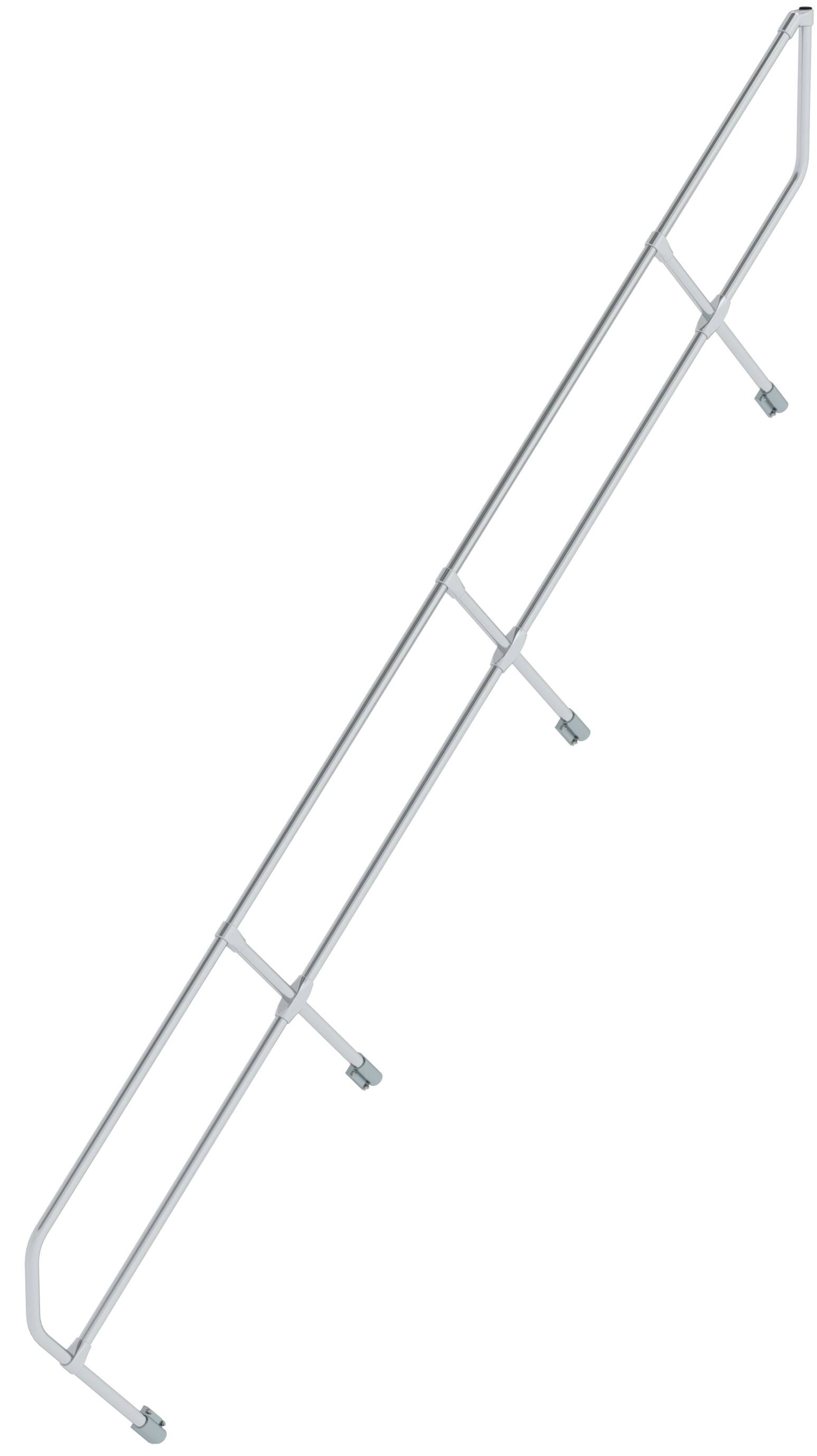 Günzburger Treppengeländer 45° 14 Stufen Einseitiger Handlauf für Alutreppe 45° (GB-600314) Bild-01