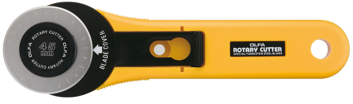 OLFA Rotationsmesser RTY-2|DX - Ø 45 mm Rollmesser Kunststoff mit langer Standzeit und Sicherungsverriegelung - Serie RB45 (FL-C0000600401) Bild-01