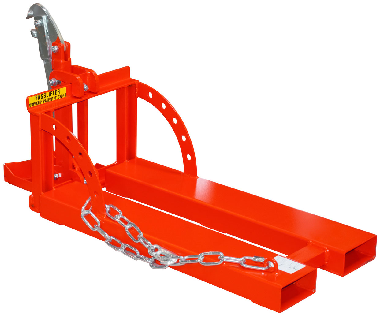 Bauer Fasslifter RS 60-I - RAL 3000 Transporthilfe für 1 Fass 60 Liter - Fassheber feuerrot pulverbeschichtet (BA-4408-30-0000-2) Bild-01