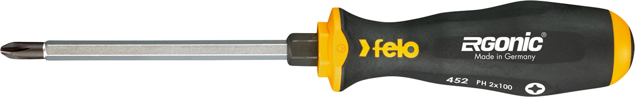 Felo Schraubendreher ERGONIC 452 Kreuzschlitz PH 2 x 100 mm