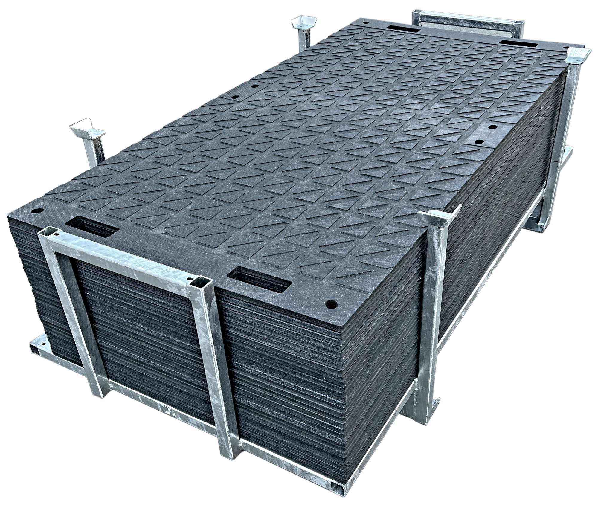 hawego Fahrplatten-Set Pro 15 mm - 60 m² 30 Schutzmatten Pro 2000 x 1000 x 15 mm | Transportbox | 40 Verbindungsklammern (HW-PRO-2000-1000-15-2R-SET30) Bild-01
