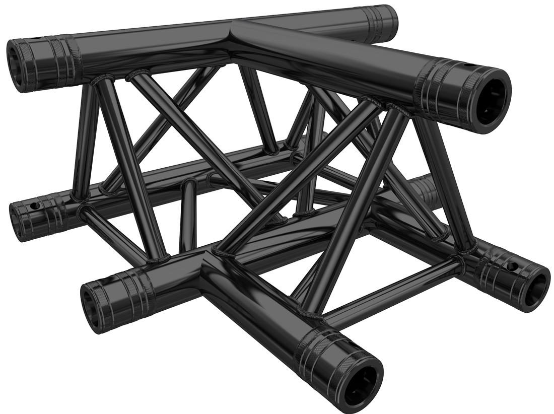 Global Truss F33 3-Weg Ecke T36 Stage Black