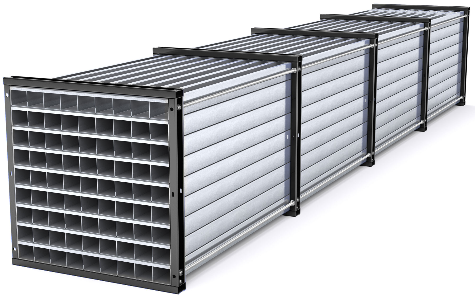 RR Industrietechnik Wabenregal RWR 81-6 - RAL 3000