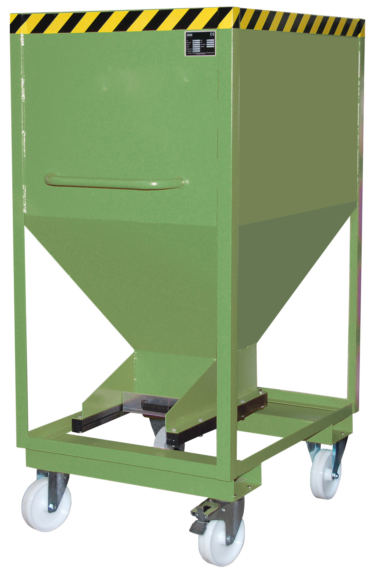 Bauer Silowagen SRE-D-600 - RAL 6011 Silobehälter 600 Liter für Stapler und feinkörnige Schüttgüter - Silotrichter resedagrün pulverbeschichtet (BA-4437-10-0000-4) Bild-01