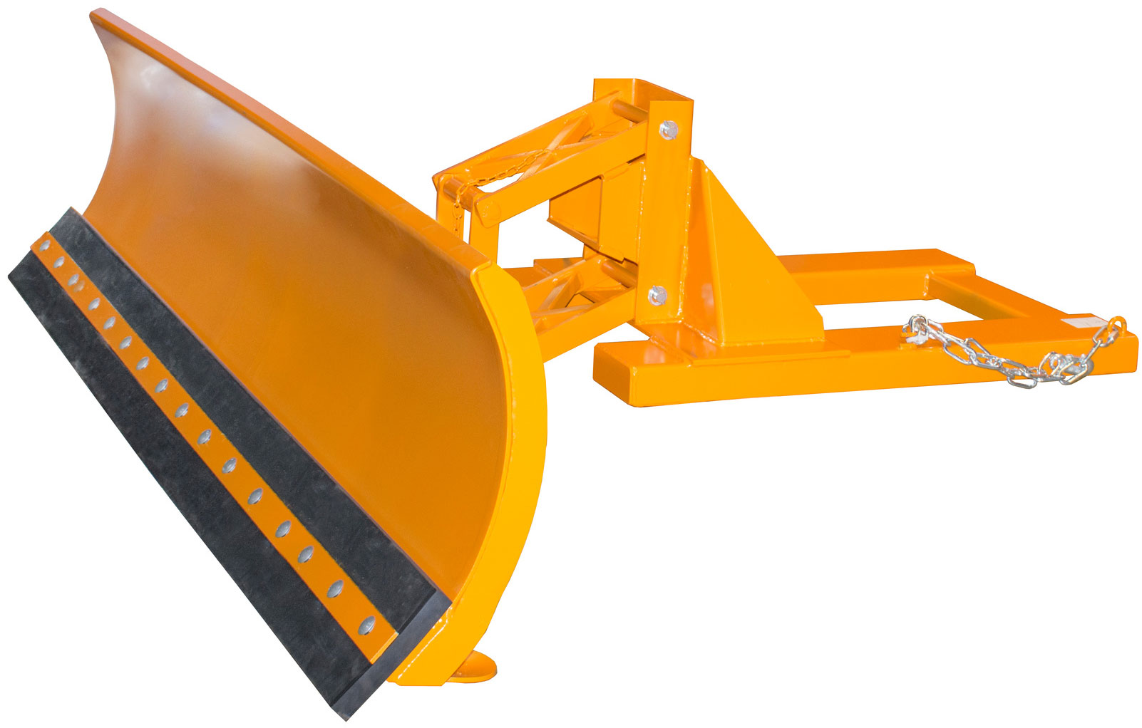 Bauer Schneepflug SCH-U-G-240 Schneeschild mit Gummischürfleiste für Gabestapler - Schneeräumer gelborange pulverbeschichtet (BA-4428-57-0000-1) Bild-01