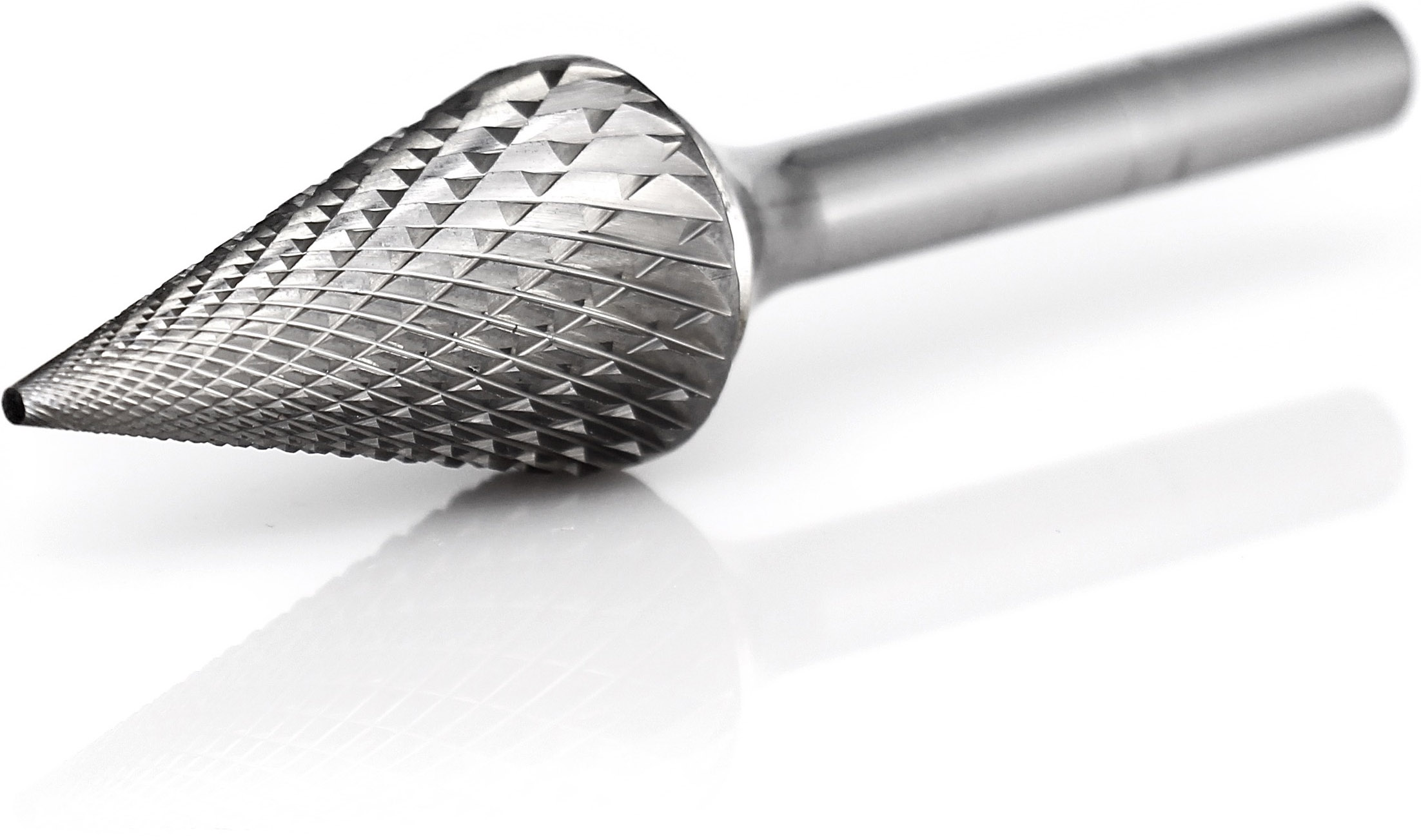 procut Hartmetallfrässtift Spitzkegelform SKM M61525-6 Schaft-∅ 6 mm - Kopf-∅ 15 mm - Kreuzverzahnung (PC-M61525-6) Bild-01