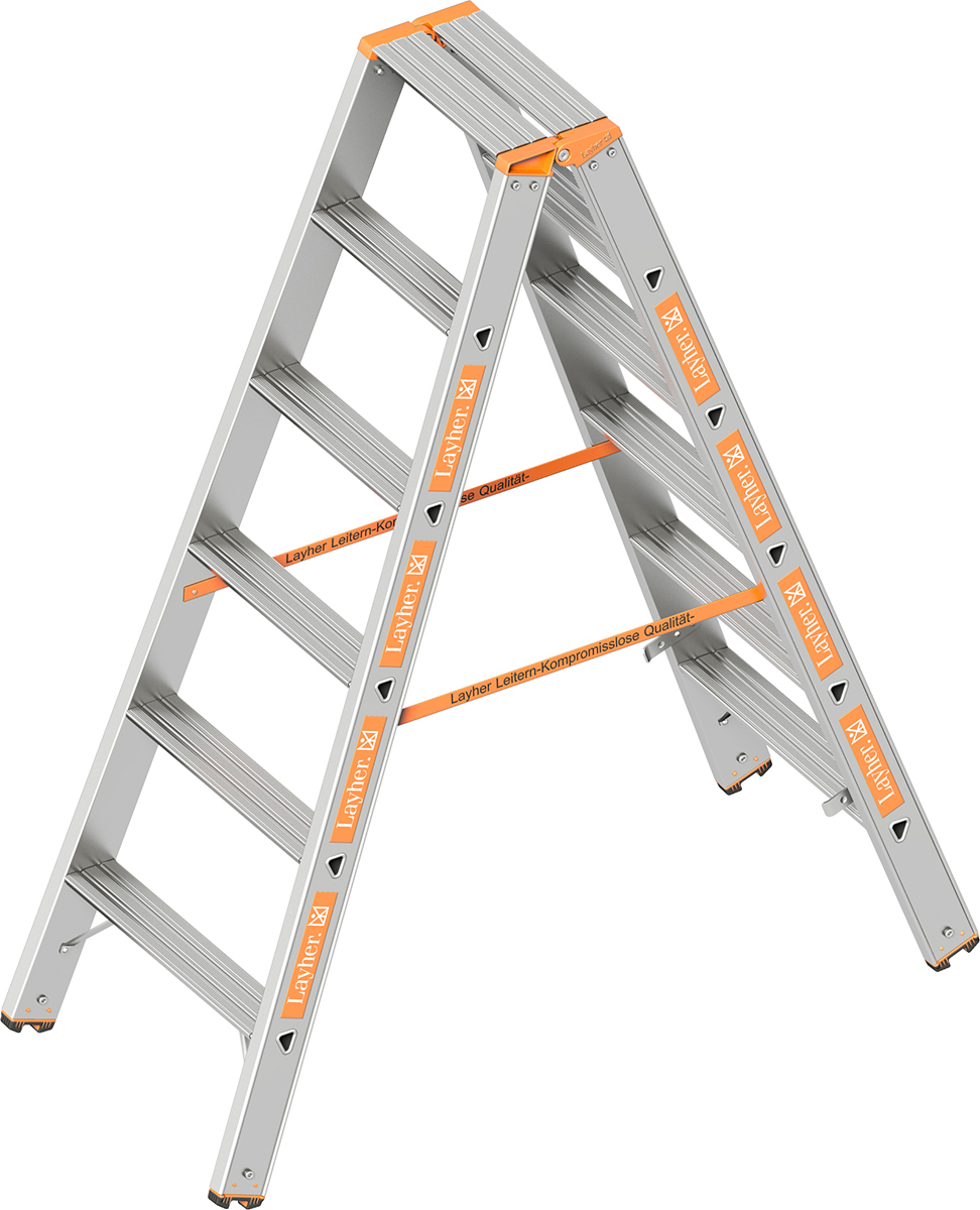 Layher Stehleiter Alu 2x6 Stufen
