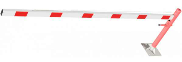 Schake Drehschranke - Schrankenbaum 100 x 50 mm ODV weiß | rot - 3500 mm