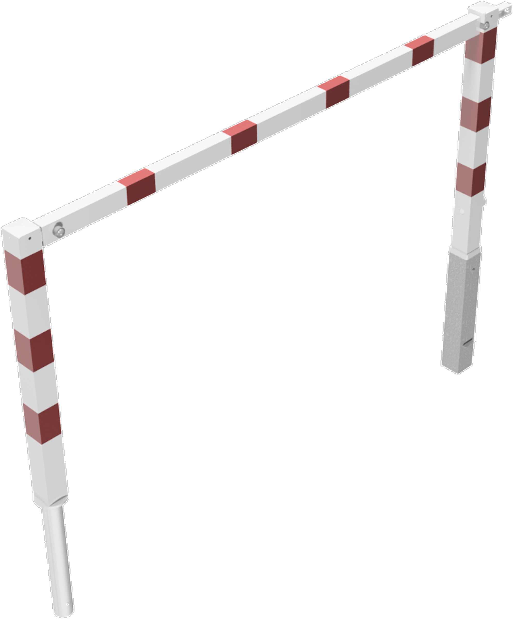 Schake Wegesperre Stahl schraubbar SD 70 x 70 mm weiß | rot - 2000 x 1200 mm