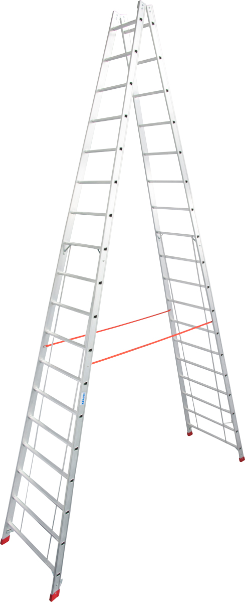 Krause Alu-Sprossendoppelleiter 2x18 Sprossen