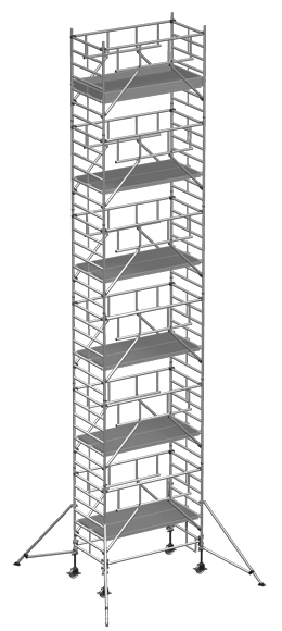 Rollgerüst ZARGES MultiTower S-PLUS 2T 1,35x2,50m - AH 13,20m