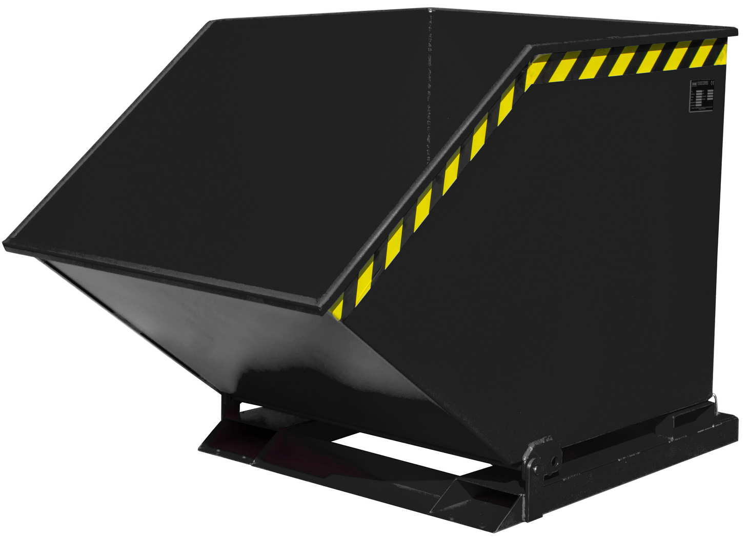 Bauer Muldenkipper KK-800 - RAL 7021 Kippmulde 800 Liter für Stapler - Schuttmulde schwarzgrau pulverbeschichtet (BA-4541-04-0000-16) Bild-01