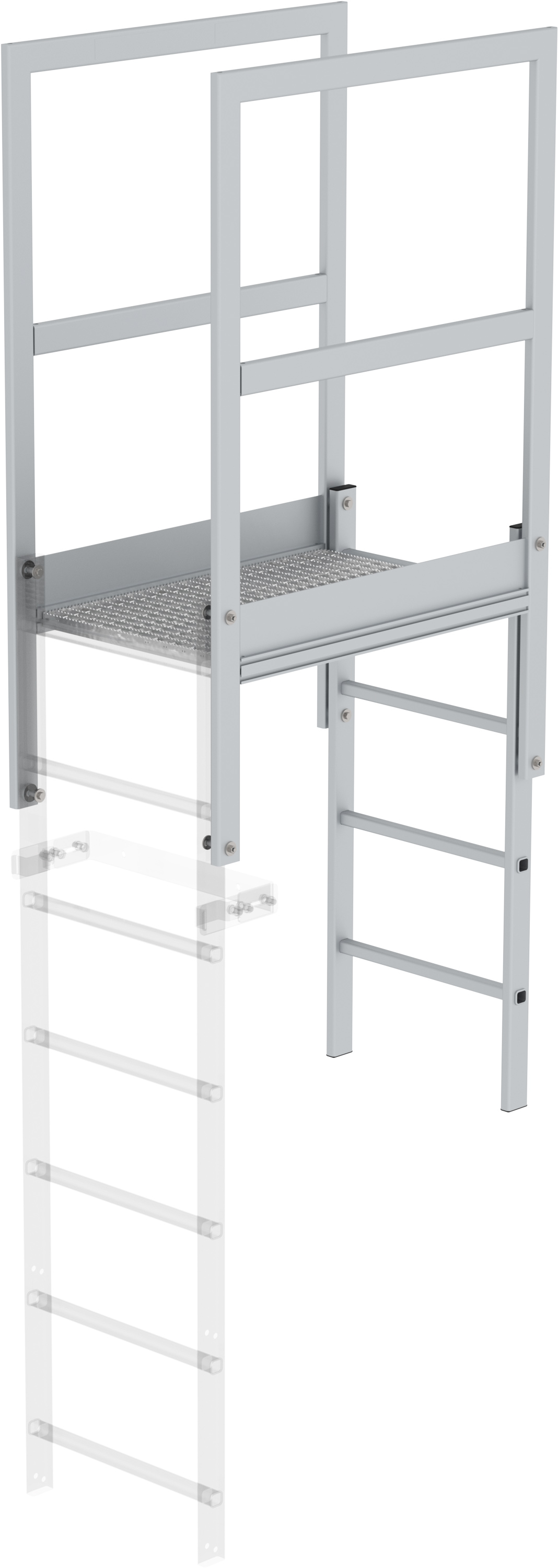 Günzburger Attika-Überstieg Aluminium eloxiert - 1000 mm
