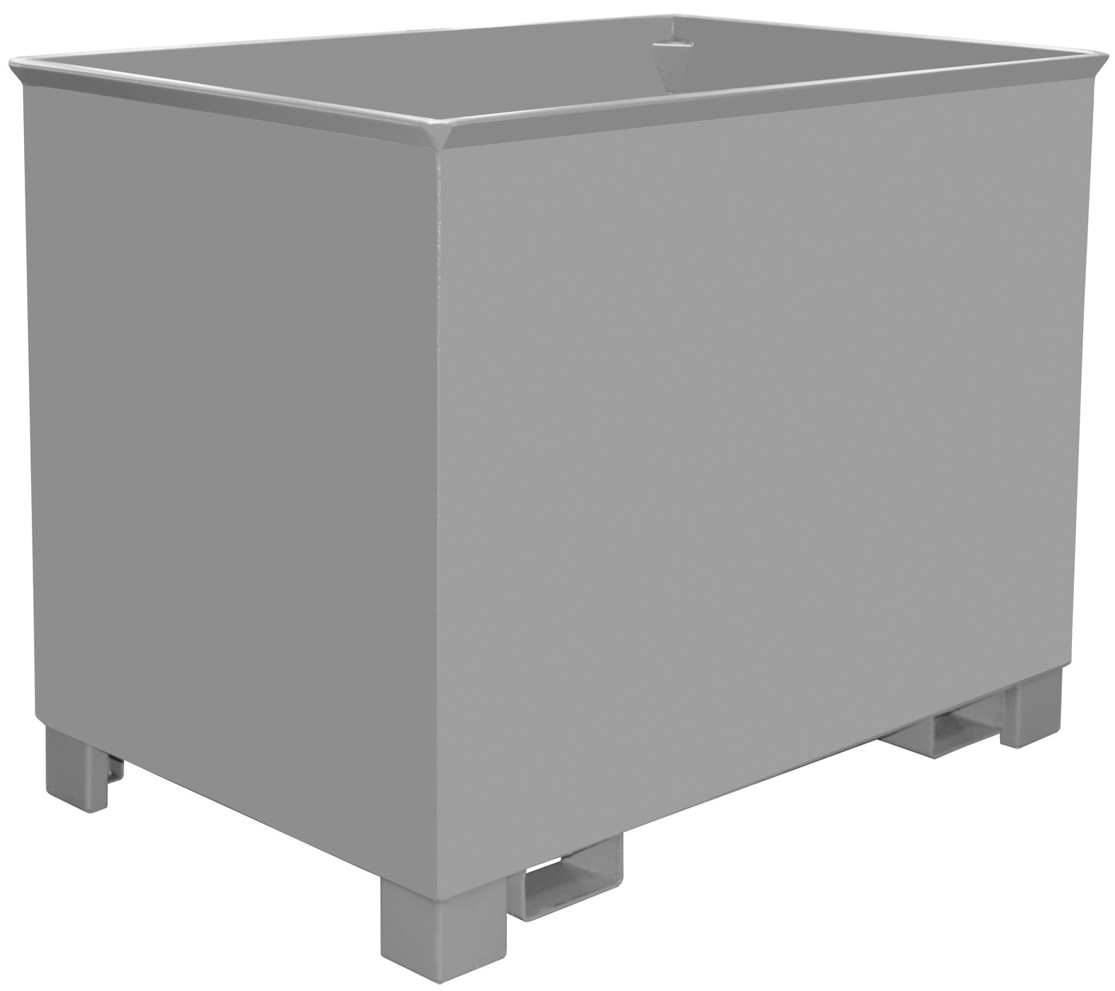 Bauer Stapelcontainer C-80 - RAL 7005 Stapelbehälter 800 Liter für Stapler - Schuttmulde mausgrau pulverbeschichtet (BA-4511-04-1500-5) Bild-01