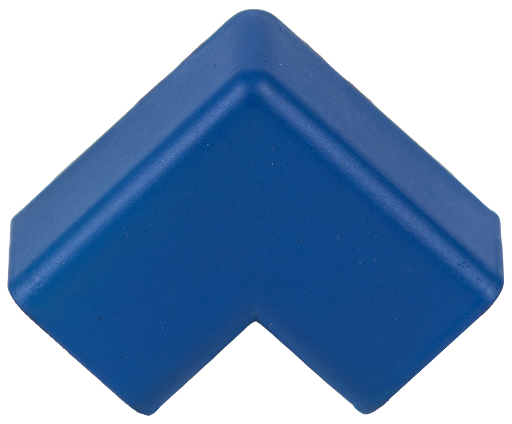Knuffi Schutzprofil Schutzecken Typ E2D blau PU Schutzecken 90° Verbindung für Warnprofile aus Polyurethan - Eckschutz mit selbstklebenden Kanten (SM-PEE-10703) Bild-01