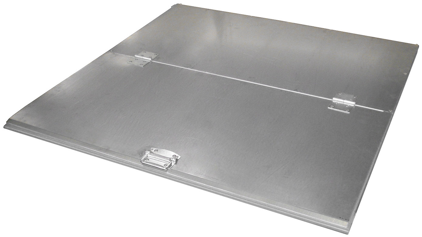 Bauer Deckel verzinkt Kippbehälter VD 800|VG 900 2-teiliger Deckel für Kippbehälter - Stahl verzinkt (BA-4535-03-0900) Bild-01