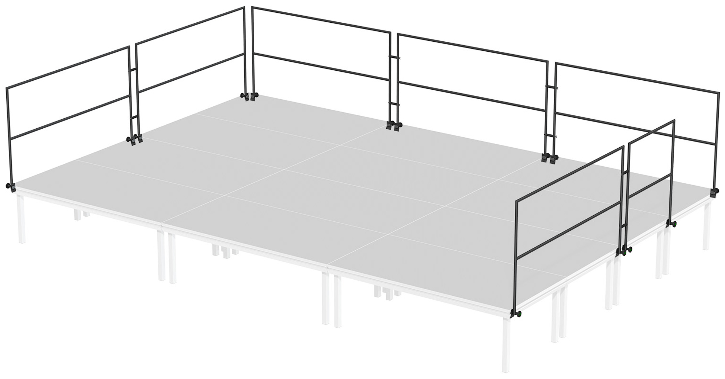 Global Truss Umwehrungsgeländer 100 cm - 6 x 4 m