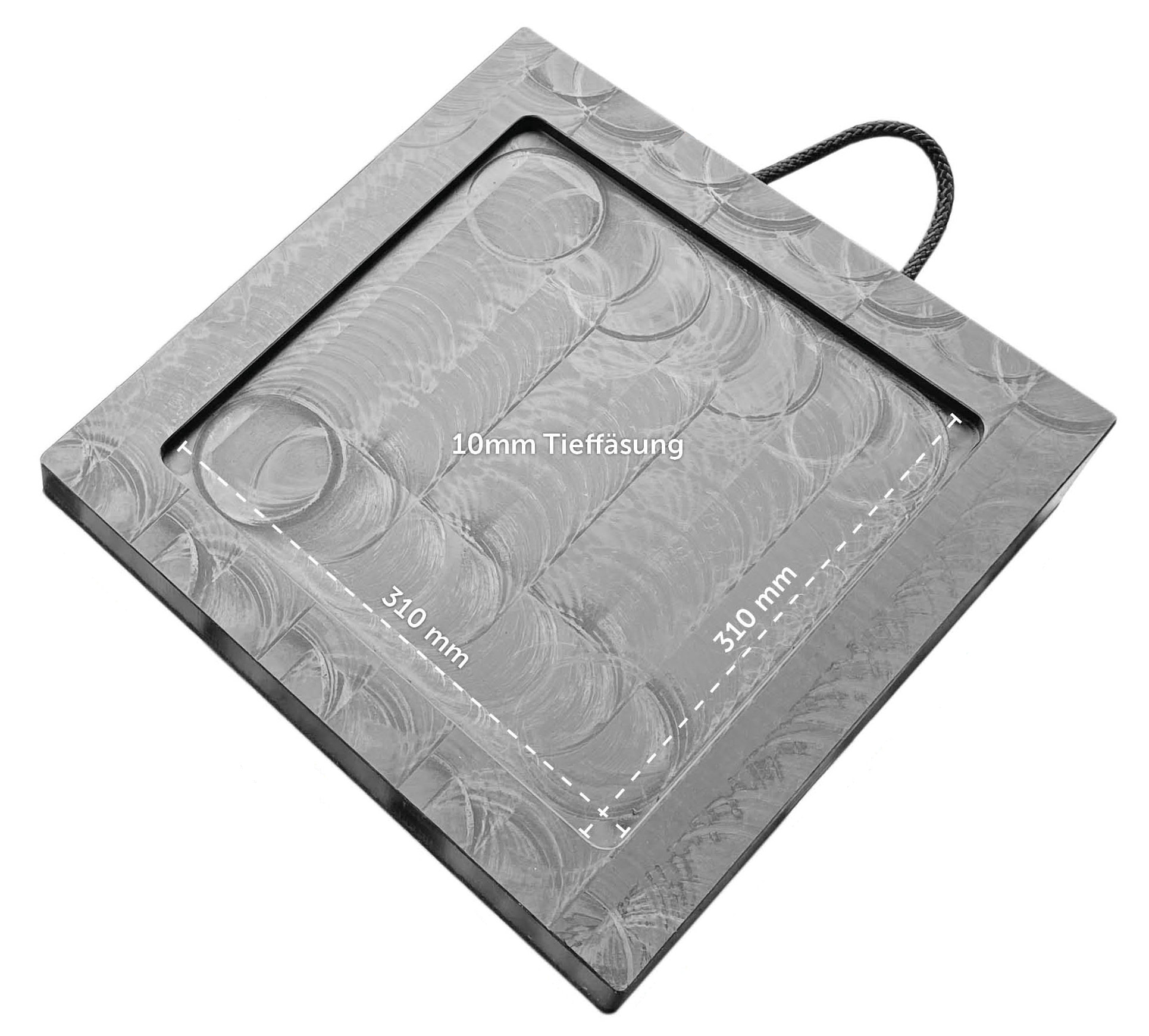 hawego Abstützplatte Anti-Rutsch mit 7,5° Neigung 400 x 400 mm Unterlegplatte belastbar bis 10t - modular stapelbare Lastverteilungsplatte mit Neigung in Keilform (HW-ASP-N75-400-400-85) Bild-01