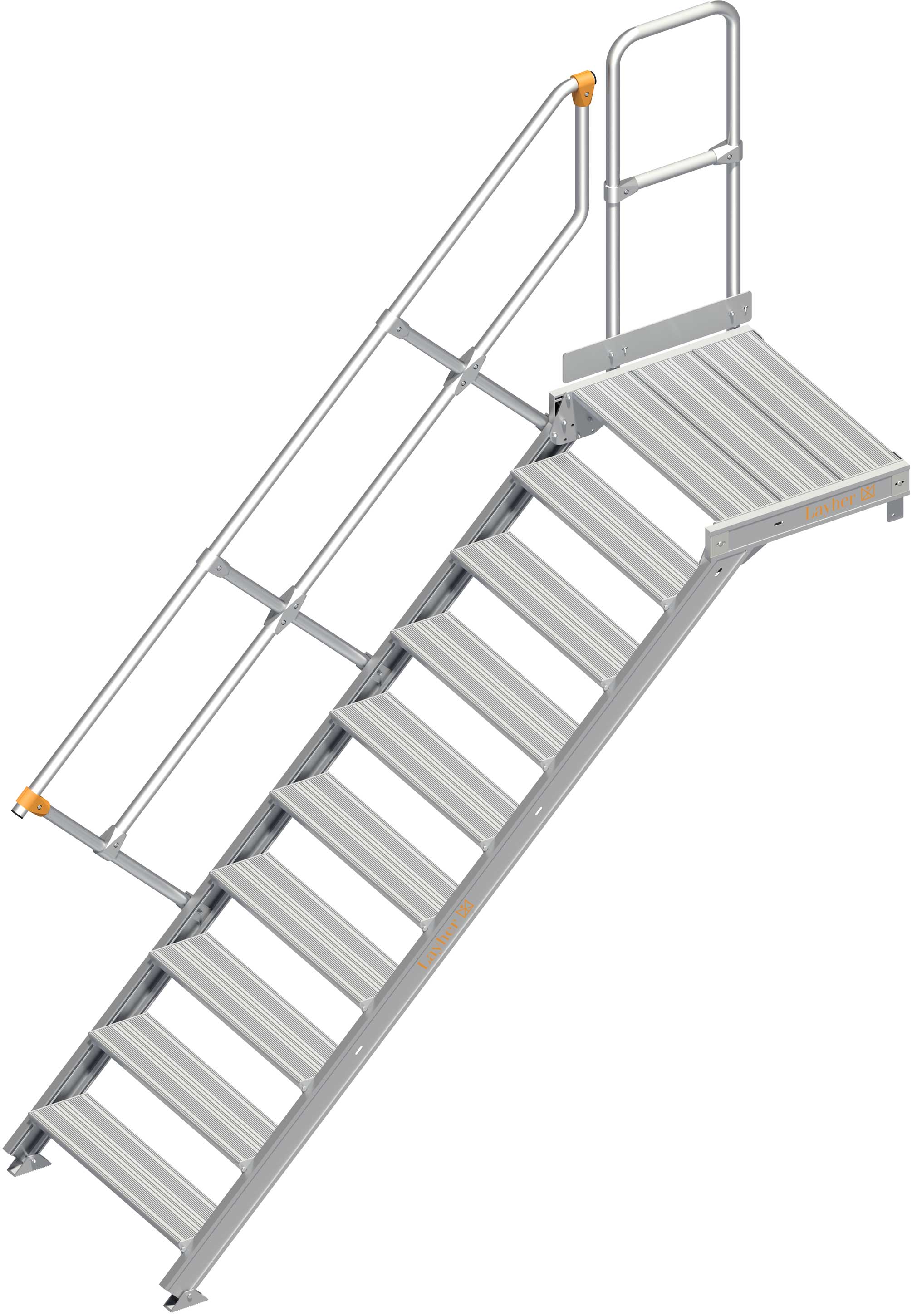 Layher Plattformtreppe 45° SG 10 Stufen - 800 mm breit