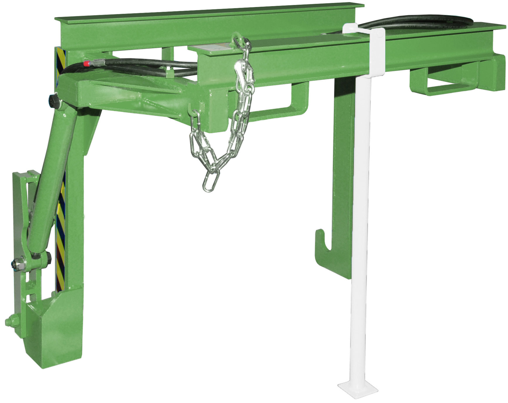 Bauer Stapelkippbehälter Traverse BST-H-90 - RAL 6011 Kippvorrichtung hydraulisch für Kippmulde 900 Liter - Schuttmulde resedagrün pulverbeschichtet (BA-4421-13-0000-4) Bild-01