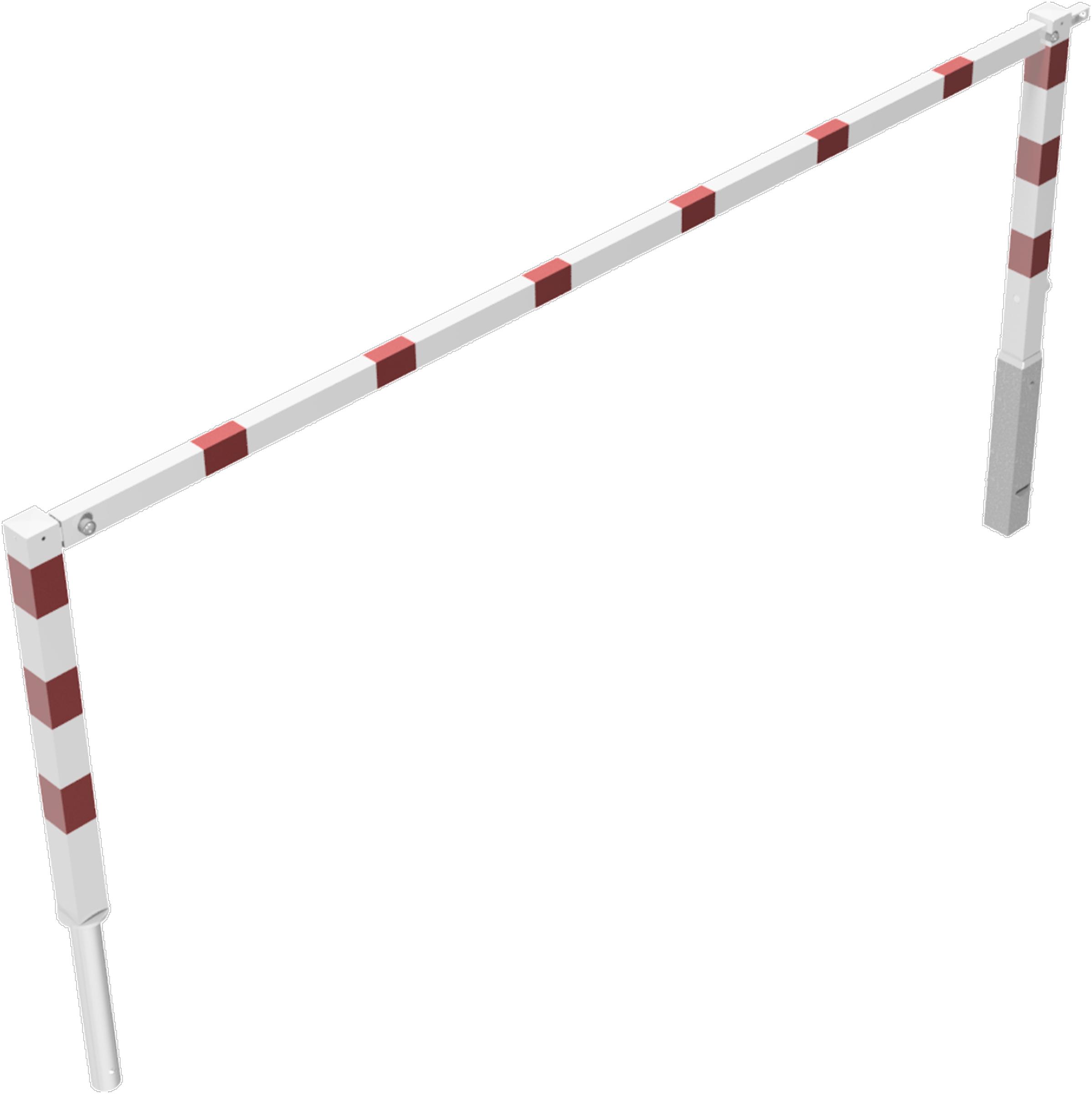 Schake Wegesperre Stahl schraubbar SD 70 x 70 mm weiß | rot - 3000 x 1200 mm