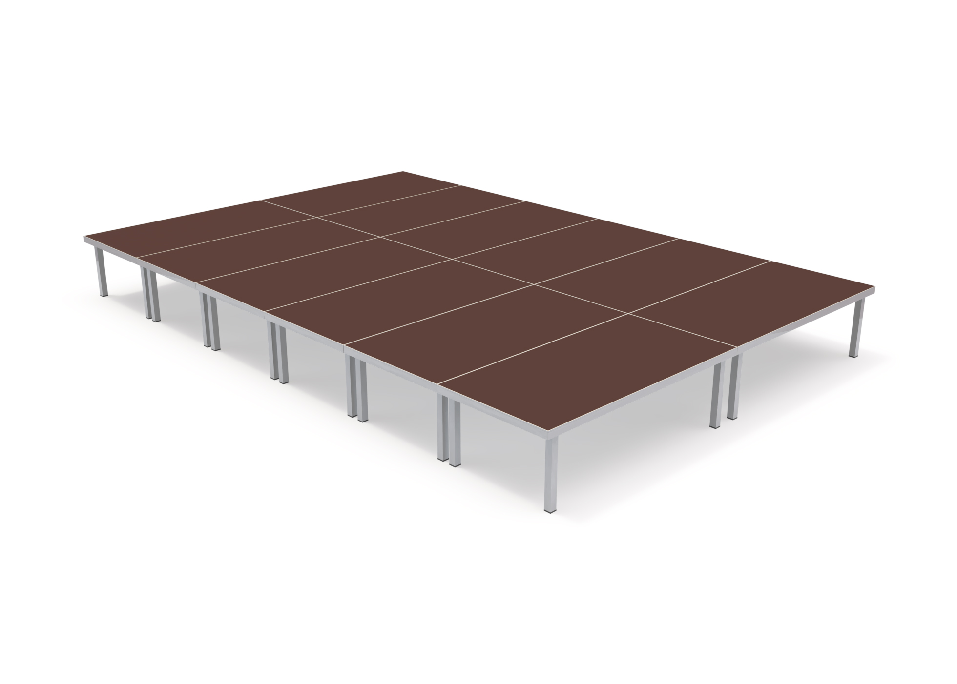 Bütec Eventbühne Outdoor 6 x 4 m hawego o60 Bühne mit Siebdruckplatte und Steckbeinen 60 cm (BU-3000-O-6-4-S60) Bild-01