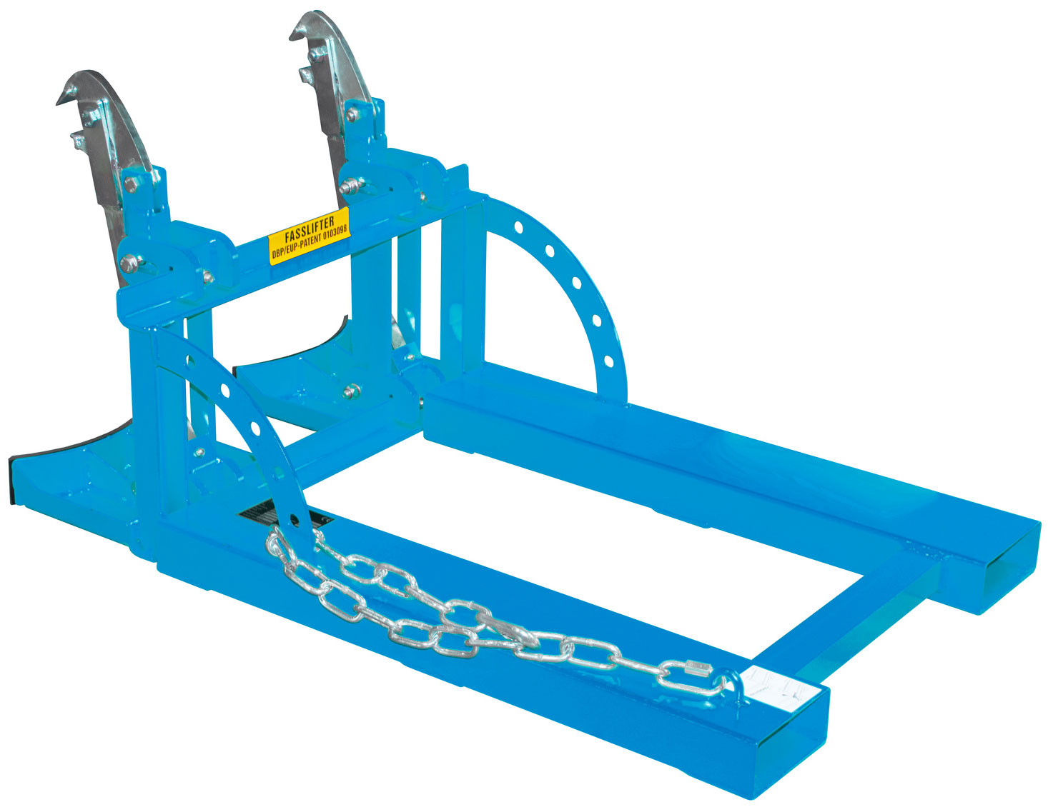 Bauer Fasslifter RS 60-II - RAL 5012 Transporthilfe für 2 Fässer 60 Liter - Fassheber lichtblau pulverbeschichtet (BA-4408-31-0000-3) Bild-01