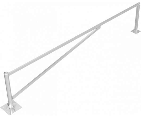 Schake Drehschranke mit 2 Auflagestützen - Schrankenbaum 60 x 40 mm ODV verzinkt - 4500 mm