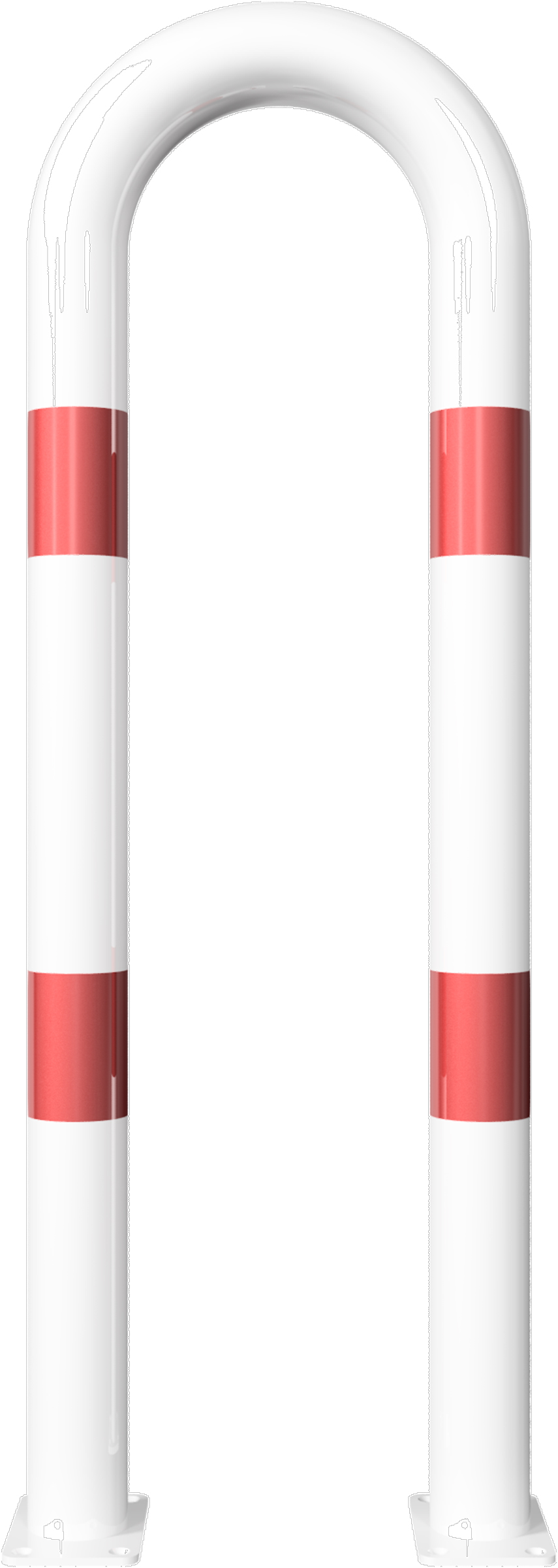 Schake Rundbügel Stahl OD Ø 76 mm weiß | rot - 400 x 1150 mm