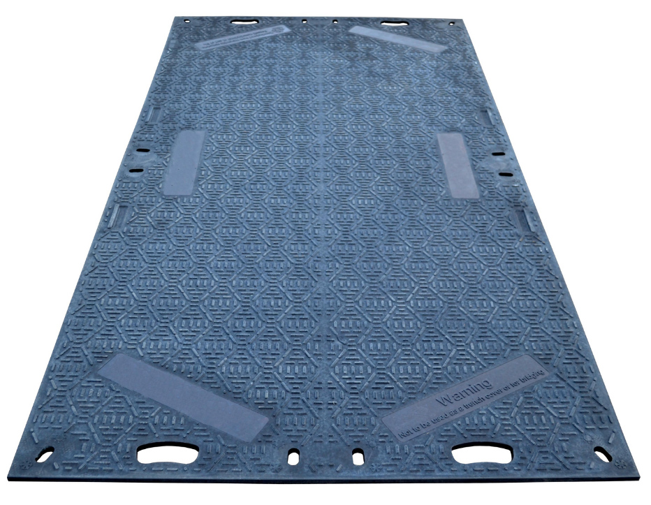LuxTek Fahrplatte Multi-Save 2400 x 1200 x 14 mm Bodenschutzplatte belastbar bis 80 t - Schutzplatte Kunststoff beidseitige Struktur (LU-FPMS2400120014) Bild-01
