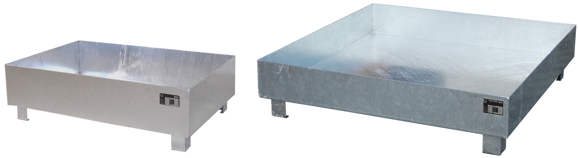 Bauer Auffangwanne Stahl WO - ohne Gitterrost Gefahrstoffwanne Stahl verzinkt - Stahlwanne in verschiedenen Ausführungen (BA-C-4471-61-0000-7) Bild-01