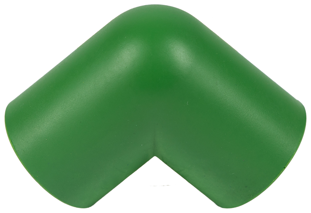 Knuffi Schutzprofil Schutzecken Typ A2D grün PU Schutzecken 90° Verbindung für Warnprofile aus Polyurethan - Eckschutz mit selbstklebenden Kanten (SM-PEA-10902) Bild-01