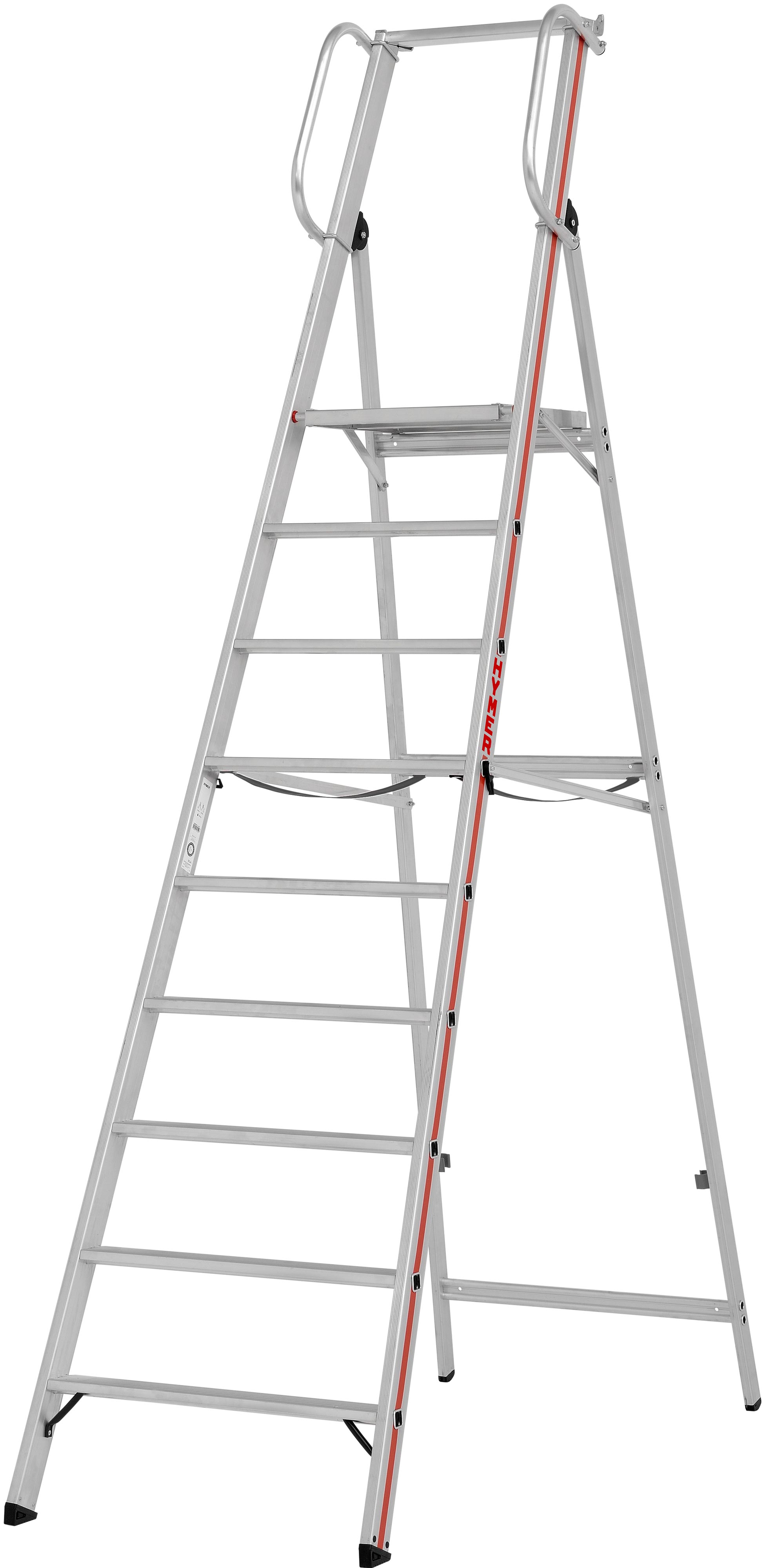 Hymer Plattformleiter 9 Stufen Leiter mit Handlauf (HY-808009) Bild-01