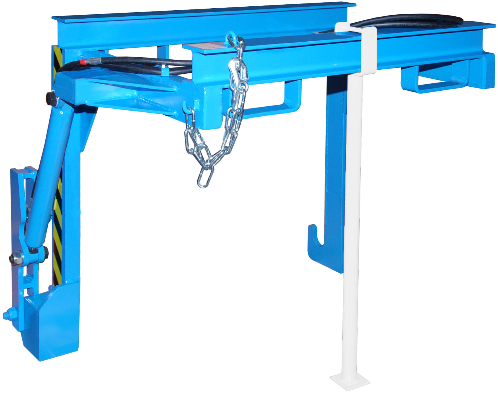 Bauer Stapelkippbehälter Traverse BST-H-90 - RAL 5012 Kippvorrichtung hydraulisch für Kippmulde 900 Liter - Schuttmulde lichtblau pulverbeschichtet (BA-4421-13-0000-3) Bild-01