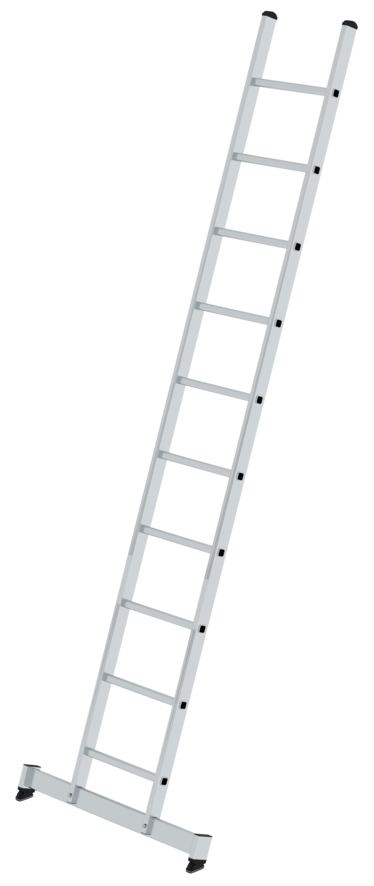 Günzburger Anlegeleiter nivello Alu 10 Sprossen Leiter mit nivello®-Traverse (GB-10310) Bild-01