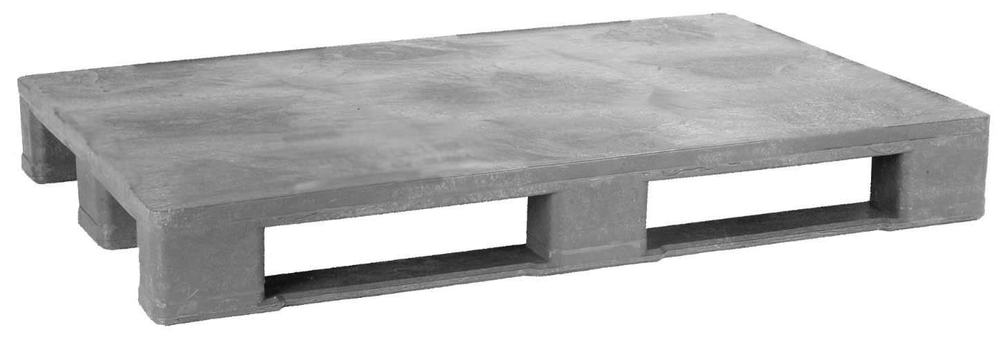 KIGA Schwerlast-Euro-Hygienepalette K1 2033 - 1200 x 800 x 150 mm GD - VPE 10 10 Stück Schwerlast Universalpalette PE - geschlossenem Deck | ohne Rand - Transportpalette Europalette Kunststoff (KI-2033-3-G) Bild-01
