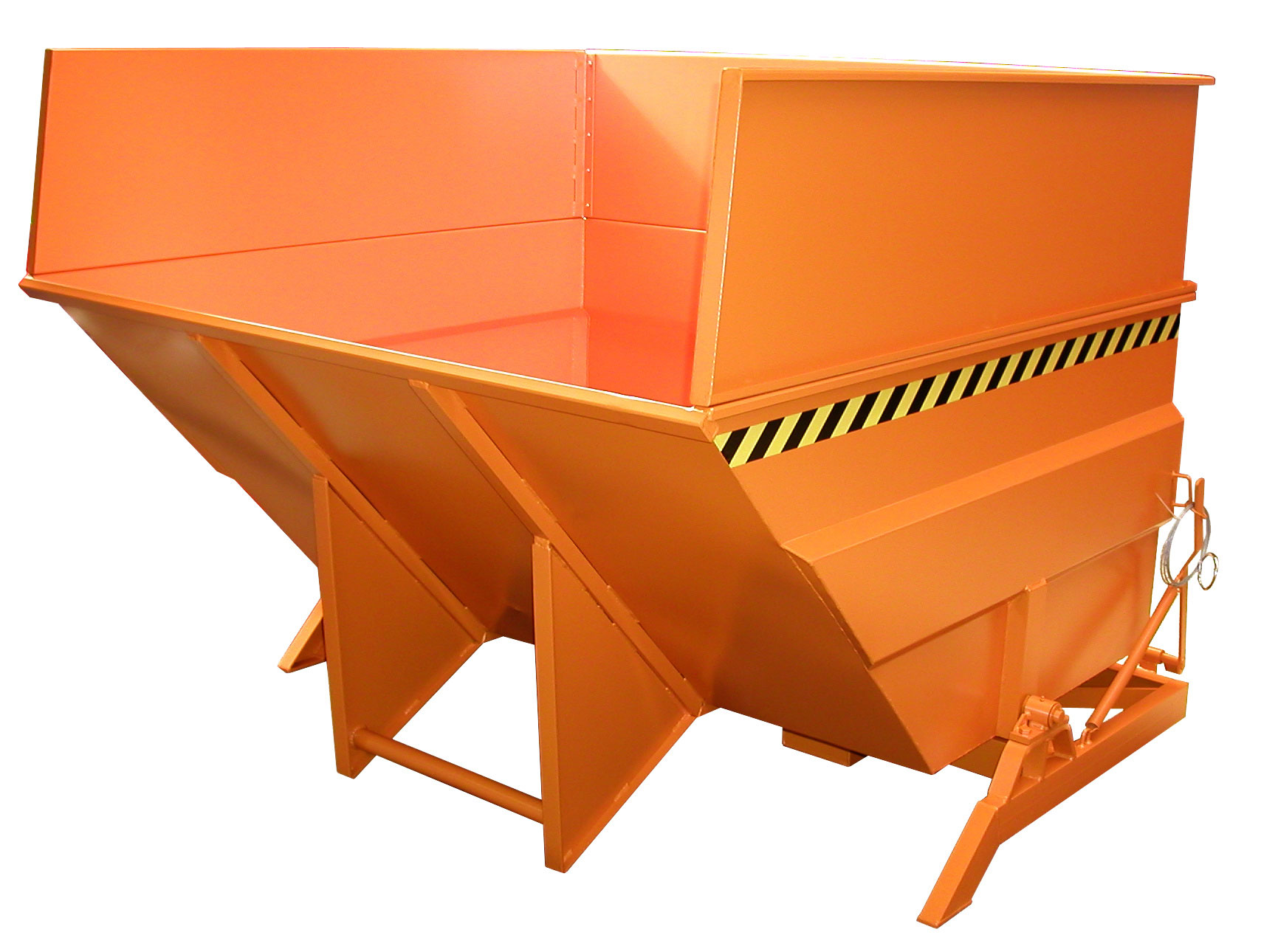 Bauer Großraumkipper BKC-500 - RAL 2000 Kippmulde 5000 Liter für Stapler - Schuttmulde gelborange pulverbeschichtet (BA-4456-03-0000-1) Bild-01