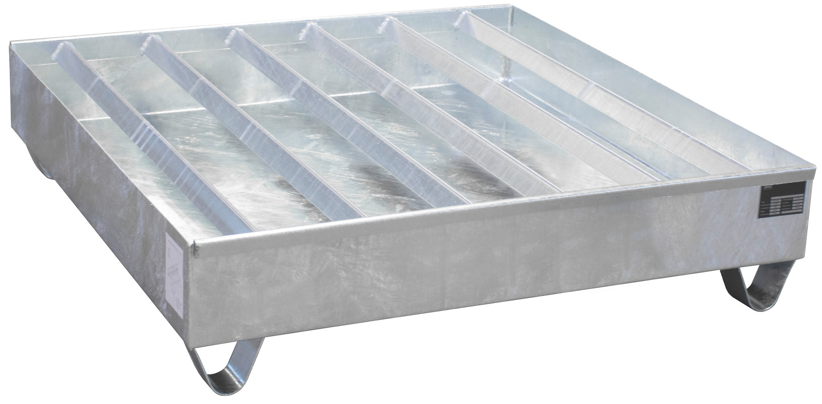 Bauer Auffangwanne Stahl PW 200-4 - verzinkt Gefahrstoffwanne verzinkt mit Fassauflage - Stahlwanne mit 230 Liter Auffangvolumen (BA-4471-83-0000-7) Bild-01