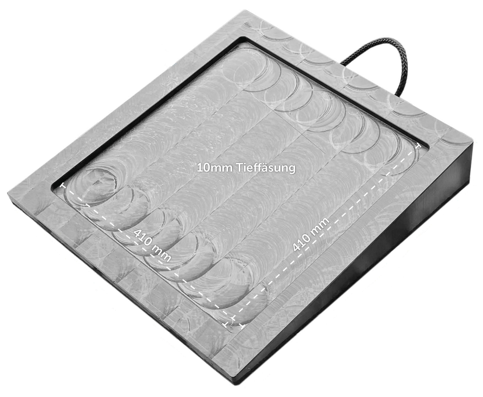 hawego Abstützplatte Anti-Rutsch mit 7,5° Neigung 500 x 500 mm Unterlegplatte belastbar bis 15t - modular stapelbare Lastverteilungsplatte mit Neigung in Keilform (HW-ASP-N75-500-500-85) Bild-01